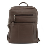 Mochila De Couro Grande Para Notebook Office 2 Divisões