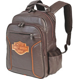 Mochila De Couro Legitimo Logo Moto Bordado Harley Davidson