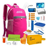 Mochila De Emergência Évora Kit Júnior Rosa