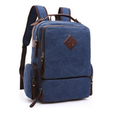 Mochila De Lona Couro Masculina Notebook Impermeável 35l