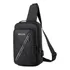 Mochila De Peito Pequena Refletiva Academia Moto Impermeável Cor Pochete Bag Transversal Preta