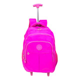 Mochila De Rodinha Escolar Juvenil Nylon Tactel