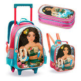 Mochila De Rodinhas Lancheira