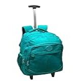 Mochila DeRodinha Adulto Juvenil Em Nylon Tactel Espaço Para Notebook Verde Clara