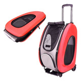 Mochila E Carrinho De Transporte Dog Bag Para Pets Pequenos Bolsa Multiuso Em Eva Alça Telescópica E Ventilação Marca Lorben