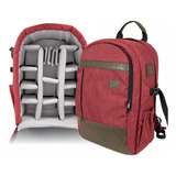 Mochila Equipamentos Fotograficos Optibag Color Vermelha