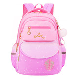Mochila Escola De Costa Infantil Menina Grande Capacidade Cor Rosa lilas Desenho Do Tecido Tie dye