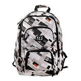 Mochila Escolar 2 Divisões Com Bolso Frontal Cinza Yes