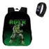 Mochila Escolar Bolsa Hulk Heroi + Relogio Volta As Aulas