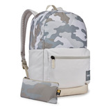 Mochila Escolar Cinza Camuflada