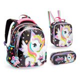 Mochila Escolar Costas Com