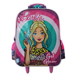 Mochila Escolar De Rodinhas Barbie Luxcel