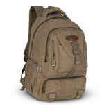 Mochila Escolar Em Lona Reforçada Notebook Moderna Unissex