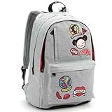 Mochila Escolar Feminina Pucca MJ15460 Cinza
