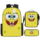Mochila Escolar Infantil Bob Esponja Para Meninos E Meninas