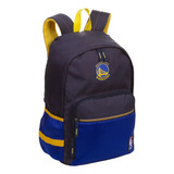 Mochila Escolar Juvenil G Sestini Nba Golden State Warriors Cor Azul 24 84l