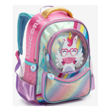 Mochila Escolar Menina Feminina Infantil Creche Passeio Pré Escola Jardim De Infancia Unicórnio Magico Pequena 13 Denlex