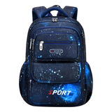 Mochila Escolar Meninos Azul Infantil Volta Aulas Reforçada