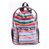 Mochila Escolar Notebook Banda Now United Arco Iris Rock Pop