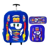 Mochila Escolar Rodinhas Carros