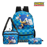 Mochila Escolar Sonic Sega