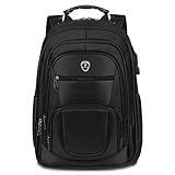 Mochila Executiva Bolsa Impermeável Notebook Resistente Grande Luxo Conforto Reforçada Trabalho Escritório Viagem Alça Cabo De Aço Mochilas Preto 