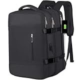 Mochila Executiva Expansivel Low Cost Notebook Mala Bordo Organizadora Reforçada Viagem Ferias Faculdade Malinha Mala Com Porta USB PRETO 