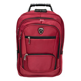 Mochila Executiva Notebook Trava Cabo De Aço Grande Resisten Cor Bordô Desenho Do Tecido Lisa