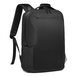 Mochila Executiva Premium Detalhes Em Couro Legítimo Com Saída Usb Grande Para Notebook Cor Preto