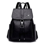 Mochila Feminina Couro Social Estilo Saco Fechamento Cordão