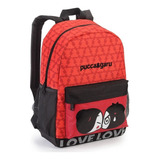 Mochila Feminina Escolar Costas Boneca Pucca E Garu Kiss G