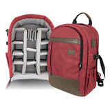 Mochila Fotográfica Profissional Optibag Color Vermelha