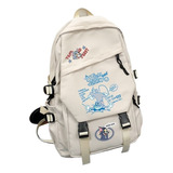 Mochila Grande Capacidade Estampada Tom E Jerry Giro