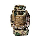 Mochila Grande Impermeável 80 Litros Camping Trilha Camuflada Tática Militar Cargueira Aventura Pesca Acampamento Camuflagem 2