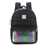 Mochila Holográfica Up4you Preta Larrisa Manoela Luxcel