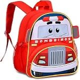 Mochila Infantil Com Alças Bombeiro