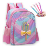 Mochila Infantil Costas Sorvetinho Picolé Menina Candy Grand