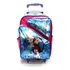 Mochila Infantil Frozen Ana & Elsa Rodinhas Tam G Meninas Cor Azul Desenho Do Tecido Frozen Disney
