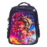 Mochila Infantil Masculina Super Mario Filme 3d Alça Costas