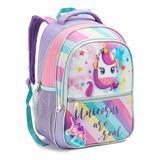 Mochila Infantil Pré Escolar Menina Escolinha Passeio Creche