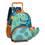 Mochila Infantil Rodinha Menino Animais Clio Pets Dinossauro