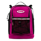 Mochila Karga Fighter 2 Cor Rosa Desenho Do Tecido Liso