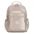 Mochila Kipling Seoul Metallic Glow Rosê - Tamanho Único Cor Harvest Gold Prateado