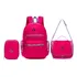 Mochila Lancheira Térmica Estojo Escolar Estilosa Cor Rosa-chiclete Desenho Do Tecido Liso