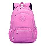 Mochila Leve Feminina Escola Trabalho Viagem Fashion Mochilas Para Notebook Moderna Menina Bolsa Fofa Estilosa Faculdade Estudante Casual Qualidade Versátil Durável Confortável Rosa