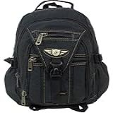 Mochila Lona Resistente Escolar Trabalho Passeio Viagem Masculina Feminina Preto 