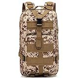 Mochila LukeSports Tática Militar Camping Impermeável Reforçada Acampamento -CAMUFLADO AMARELO-