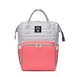 Mochila Mãe E Bebê Mochila Bolsa Feminina Maternidade Bebê Mamãe Porta Mamadeira Térmico Rosa Escuro