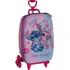 Mochila Malinha Escolar Infantil Lilo Stitch 3d Cor Rosa 1 Desenho Do Tecido Stitch E Angel