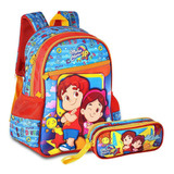 Mochila Maria Clara E Jp Infantil Costas Com Estojo Duplo